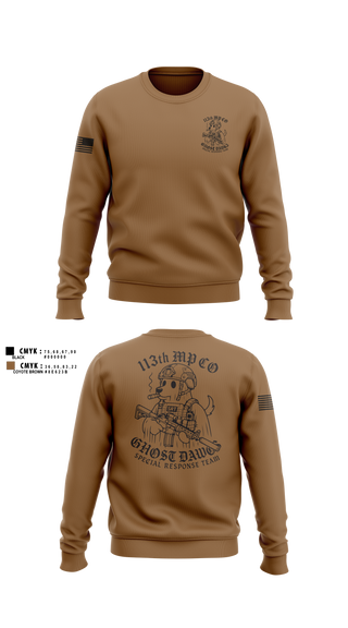 Crew Neck Sweatshirt, 113th MP CO, Army, Teamtime, Team time, sublimation, custom sports apparel, team uniforms, spirit wear, spiritwear, sports uniforms, custom shirts, team store, custom team store, fundraiser sports, apparel fundraiser