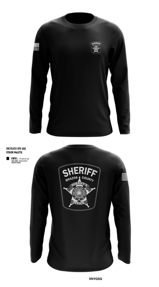 Long Sleeve Performance Shirt, Brazos county sheriffs office, Police, Teamtime, Team time, sublimation, custom sports apparel, team uniforms, spirit wear, spiritwear, sports uniforms, custom shirts, team store, custom team store, fundraiser sports, apparel fundraiser