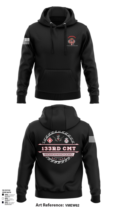 Hoodie, 133rd Construction Management Team, , Teamtime, Team time, sublimation, custom sports apparel, team uniforms, spirit wear, spiritwear, sports uniforms, custom shirts, team store, custom team store, fundraiser sports, apparel fundraiser
