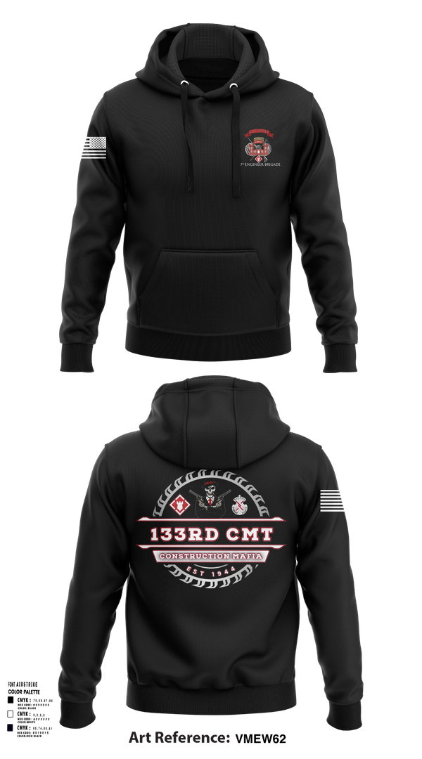 Hoodie, 133rd Construction Management Team, , Teamtime, Team time, sublimation, custom sports apparel, team uniforms, spirit wear, spiritwear, sports uniforms, custom shirts, team store, custom team store, fundraiser sports, apparel fundraiser