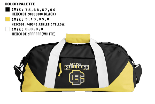 Duffle Bag, Calvin Bulldogs, Baseball, Teamtime, Team time, sublimation, custom sports apparel, team uniforms, spirit wear, spiritwear, sports uniforms, custom shirts, team store, custom team store, fundraiser sports, apparel fundraiser