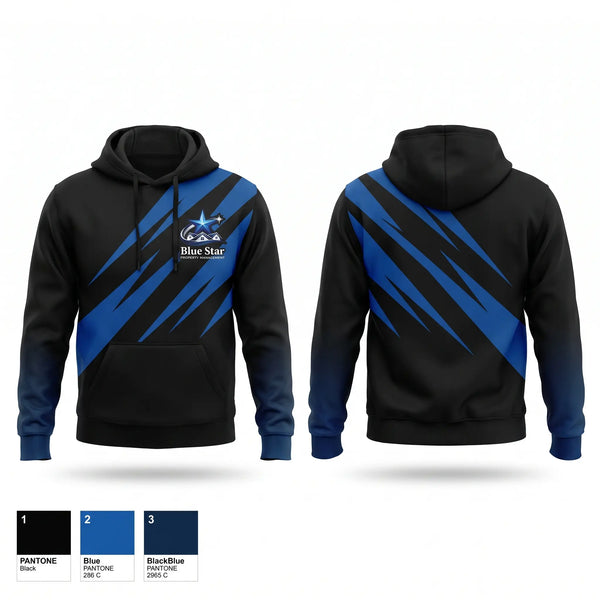 Hoodie, Blue Star Property Management, , Teamtime, Team time, sublimation, custom sports apparel, team uniforms, spirit wear, spiritwear, sports uniforms, custom shirts, team store, custom team store, fundraiser sports, apparel fundraiser