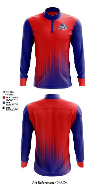 SBA Eagles Tennis 44818213 Quarter Zip Jacket - 1