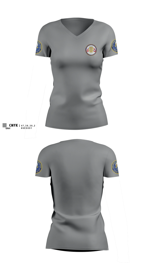 Arkansas Supreme Court Police Women's Short Sleeve V-neck Shirt - 3