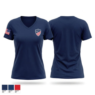 Womens Short Sleeve Vneck Shirt, Greenville Fire Protection District, Fire Department, Teamtime, Team time, sublimation, custom sports apparel, team uniforms, spirit wear, spiritwear, sports uniforms, custom shirts, team store, custom team store, fundraiser sports, apparel fundraiser