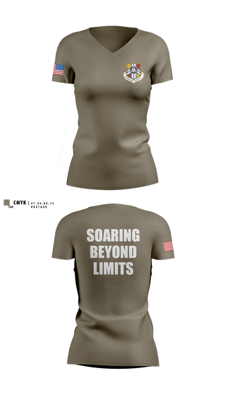 Womens Short Sleeve Vneck Shirt, MDWG Group 1, Air Force, Teamtime, Team time, sublimation, custom sports apparel, team uniforms, spirit wear, spiritwear, sports uniforms, custom shirts, team store, custom team store, fundraiser sports, apparel fundraiser