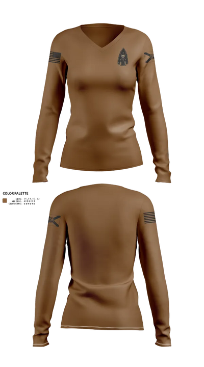 FLB 62486976 Women's Long Sleeve V-neck Shirt - 22