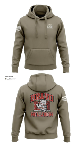 Hoodie, Bravo Company “Bulldogs” 31st Engineer Battalion, , Teamtime, Team time, sublimation, custom sports apparel, team uniforms, spirit wear, spiritwear, sports uniforms, custom shirts, team store, custom team store, fundraiser sports, apparel fundraiser