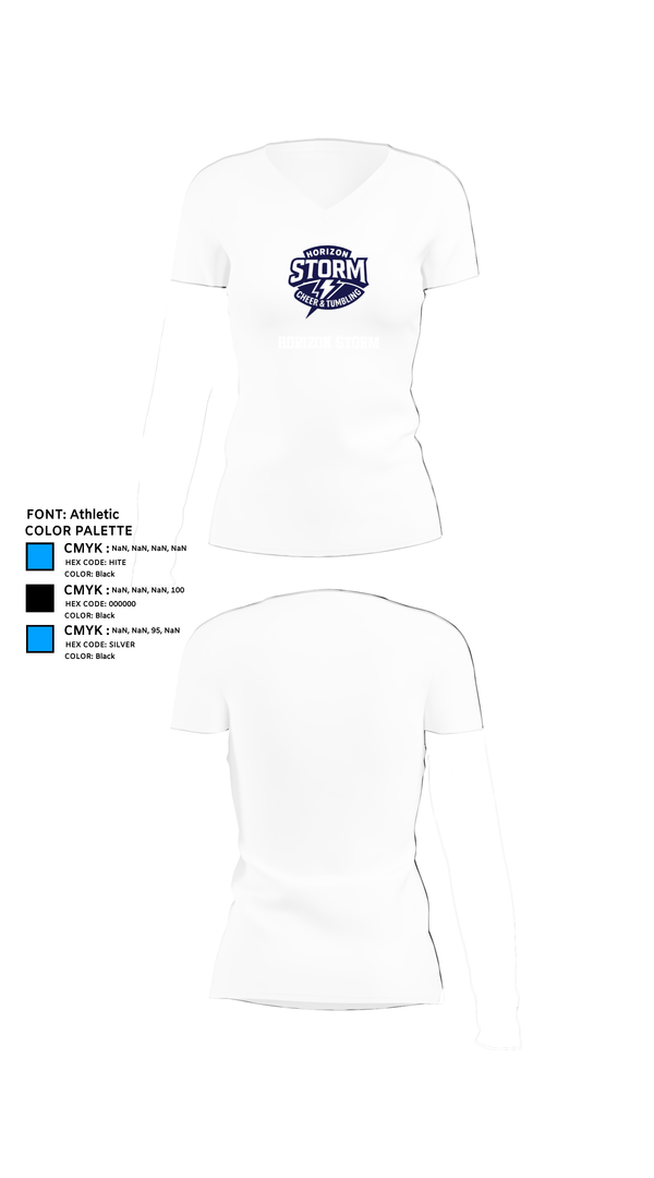 Womens Short Sleeve Vneck Shirt, Horizon Storm, Cheer, Teamtime, Team time, sublimation, custom sports apparel, team uniforms, spirit wear, spiritwear, sports uniforms, custom shirts, team store, custom team store, fundraiser sports, apparel fundraiser