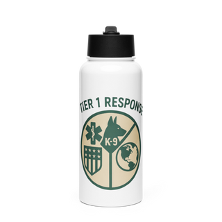 Worthen Protection Services 62301180 Stainless Steel Water Bottle with a Straw Lid