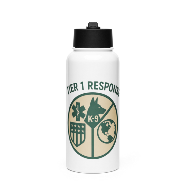 Worthen Protection Services 62301180 Stainless Steel Water Bottle with a Straw Lid