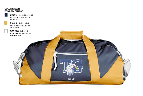 Duffle Bag, Totino-Grace Golf, Golf, Teamtime, Team time, sublimation, custom sports apparel, team uniforms, spirit wear, spiritwear, sports uniforms, custom shirts, team store, custom team store, fundraiser sports, apparel fundraiser