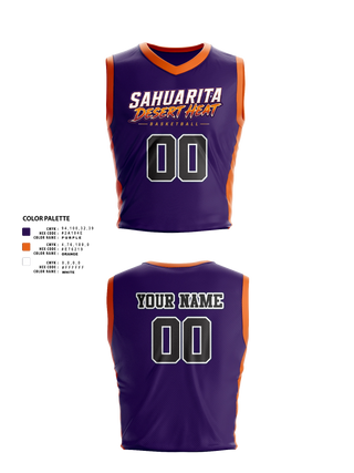 Mens Basketball Jersey, Sahuarita Desert Heat, Men's Basketball, Teamtime, Team time, sublimation, custom sports apparel, team uniforms, spirit wear, spiritwear, sports uniforms, custom shirts, team store, custom team store, fundraiser sports, apparel fundraiser