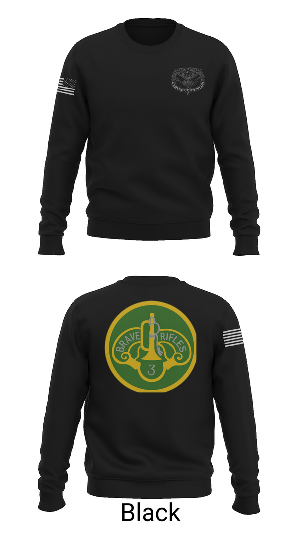 Crew Neck Sweatshirt, 3d Cavalry Regiment, Army, Teamtime, Team time, sublimation, custom sports apparel, team uniforms, spirit wear, spiritwear, sports uniforms, custom shirts, team store, custom team store, fundraiser sports, apparel fundraiser