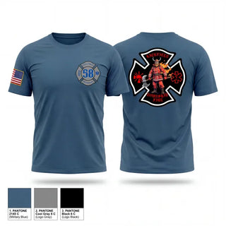 Old School Cotton Feel Shirt, Richfield Township Fire, Fire Department, Teamtime, Team time, sublimation, custom sports apparel, team uniforms, spirit wear, spiritwear, sports uniforms, custom shirts, team store, custom team store, fundraiser sports, apparel fundraiser