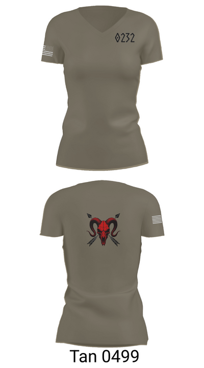 0232 89071174 Women's Short Sleeve V-neck Shirt - 68