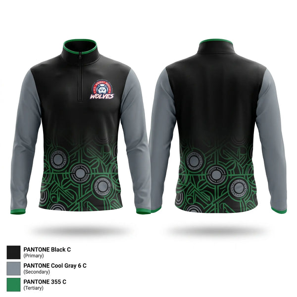 Quarter Zip Jacket, E.L. Wright Middle School Football, , Teamtime, Team time, sublimation, custom sports apparel, team uniforms, spirit wear, spiritwear, sports uniforms, custom shirts, team store, custom team store, fundraiser sports, apparel fundraiser