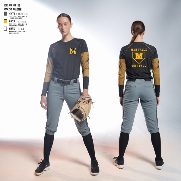 Womens Long Sleeve Vneck Shirt, Maryvale, Softball, Teamtime, Team time, sublimation, custom sports apparel, team uniforms, spirit wear, spiritwear, sports uniforms, custom shirts, team store, custom team store, fundraiser sports, apparel fundraiser