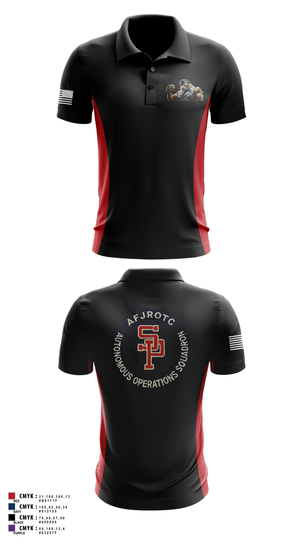 Short Sleeve Performance Polo, AFJROTC MS-081 DRONE TEAM, , Teamtime, Team time, sublimation, custom sports apparel, team uniforms, spirit wear, spiritwear, sports uniforms, custom shirts, team store, custom team store, fundraiser sports, apparel fundraiser