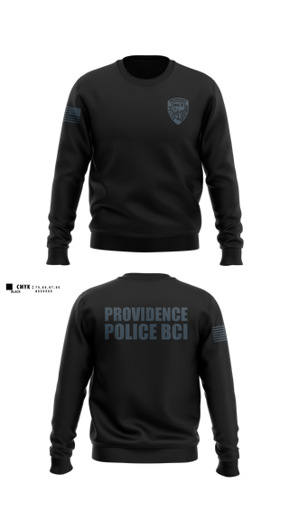 Crew Neck Sweatshirt, Providence Police BCI, Police, Teamtime, Team time, sublimation, custom sports apparel, team uniforms, spirit wear, spiritwear, sports uniforms, custom shirts, team store, custom team store, fundraiser sports, apparel fundraiser