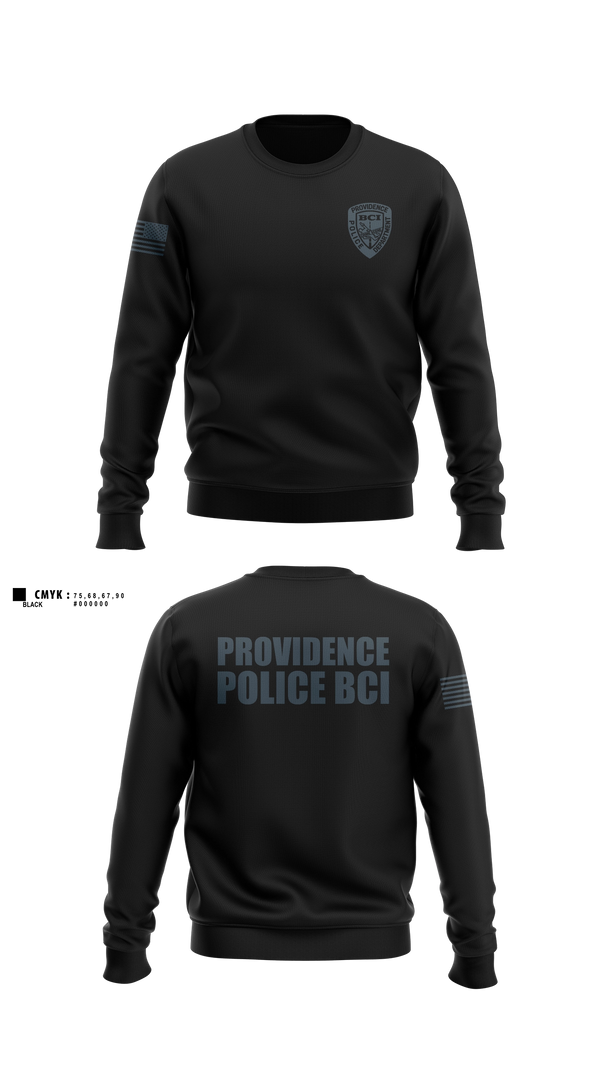 Crew Neck Sweatshirt, Providence Police BCI, Police, Teamtime, Team time, sublimation, custom sports apparel, team uniforms, spirit wear, spiritwear, sports uniforms, custom shirts, team store, custom team store, fundraiser sports, apparel fundraiser