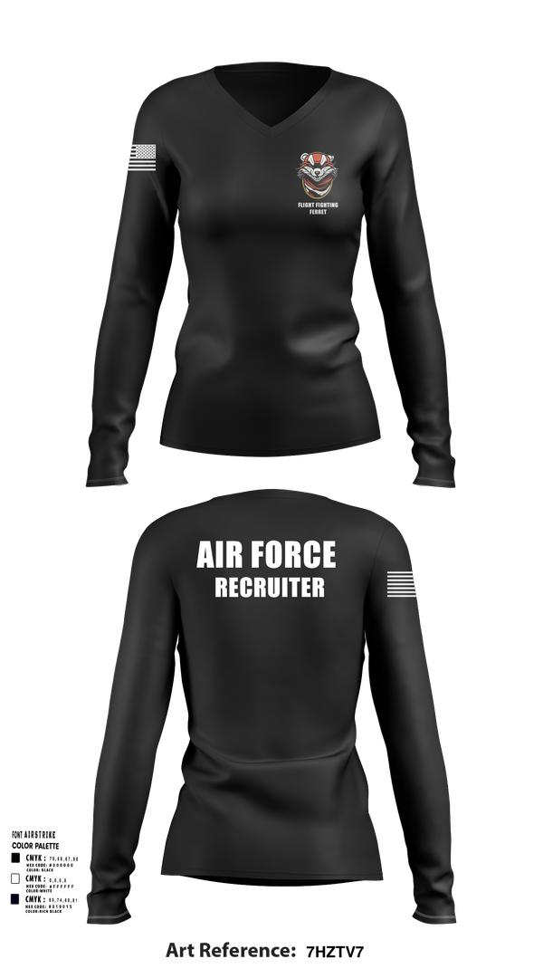 Womens Long Sleeve Vneck Shirt, 336 RCS F Flight, , Teamtime, Team time, sublimation, custom sports apparel, team uniforms, spirit wear, spiritwear, sports uniforms, custom shirts, team store, custom team store, fundraiser sports, apparel fundraiser
