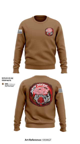 Crew Neck Sweatshirt, Dirty Dozen, , Teamtime, Team time, sublimation, custom sports apparel, team uniforms, spirit wear, spiritwear, sports uniforms, custom shirts, team store, custom team store, fundraiser sports, apparel fundraiser