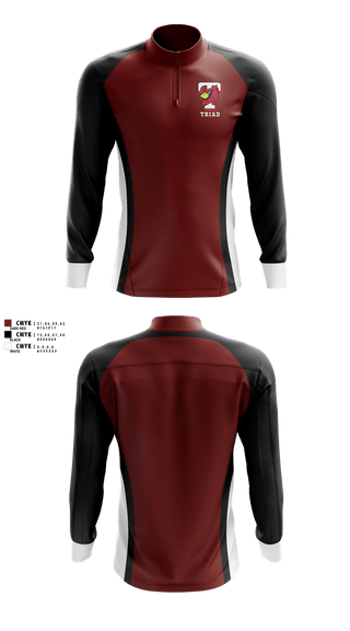 Quarter Zip Jacket, Triad, , Teamtime, Team time, sublimation, custom sports apparel, team uniforms, spirit wear, spiritwear, sports uniforms, custom shirts, team store, custom team store, fundraiser sports, apparel fundraiser