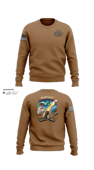 Crew Neck Sweatshirt, MORTARS, National Guard, Teamtime, Team time, sublimation, custom sports apparel, team uniforms, spirit wear, spiritwear, sports uniforms, custom shirts, team store, custom team store, fundraiser sports, apparel fundraiser