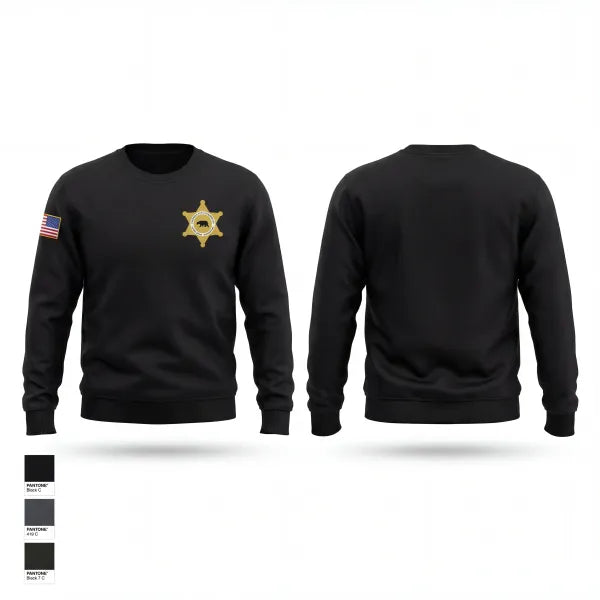Crew Neck Sweatshirt, Plumas County Sheriffs Employee's Association, Police, Teamtime, Team time, sublimation, custom sports apparel, team uniforms, spirit wear, spiritwear, sports uniforms, custom shirts, team store, custom team store, fundraiser sports, apparel fundraiser