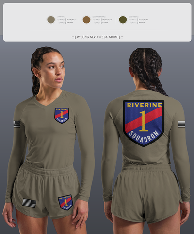 Riverine Squadron One 81663688 Women's Long Sleeve V-neck Shirt - 1
