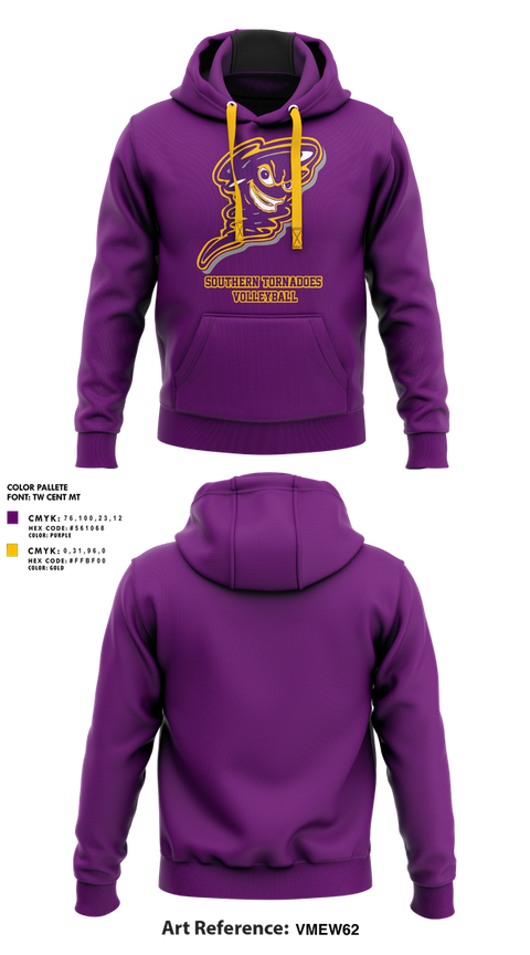Hoodie, Southern Tornadoes Volleyball, Women's Volleyball, Teamtime, Team time, sublimation, custom sports apparel, team uniforms, spirit wear, spiritwear, sports uniforms, custom shirts, team store, custom team store, fundraiser sports, apparel fundraiser