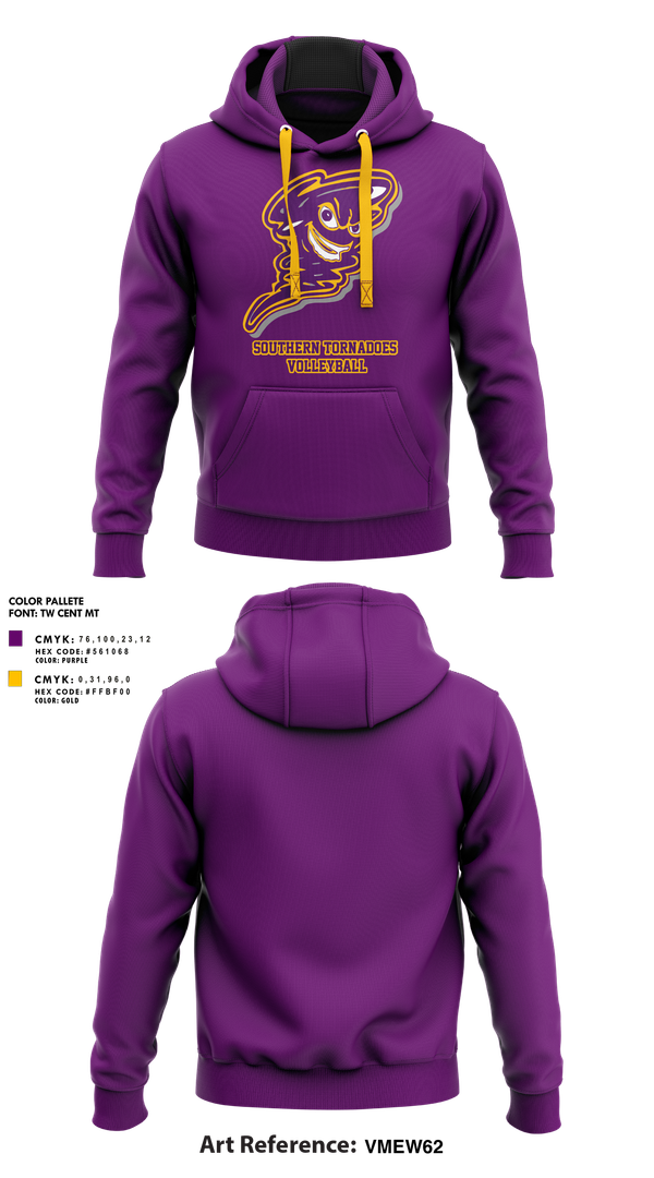 Hoodie, Southern Tornadoes Volleyball, Women's Volleyball, Teamtime, Team time, sublimation, custom sports apparel, team uniforms, spirit wear, spiritwear, sports uniforms, custom shirts, team store, custom team store, fundraiser sports, apparel fundraiser