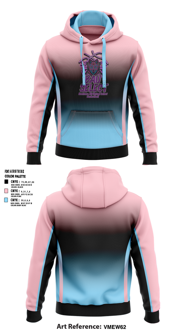 Hoodie, BAU SELECT, Men's Basketball, Teamtime, Team time, sublimation, custom sports apparel, team uniforms, spirit wear, spiritwear, sports uniforms, custom shirts, team store, custom team store, fundraiser sports, apparel fundraiser
