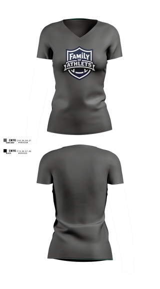 Womens Short Sleeve Vneck Shirt, Family Of Athletes, , Teamtime, Team time, sublimation, custom sports apparel, team uniforms, spirit wear, spiritwear, sports uniforms, custom shirts, team store, custom team store, fundraiser sports, apparel fundraiser