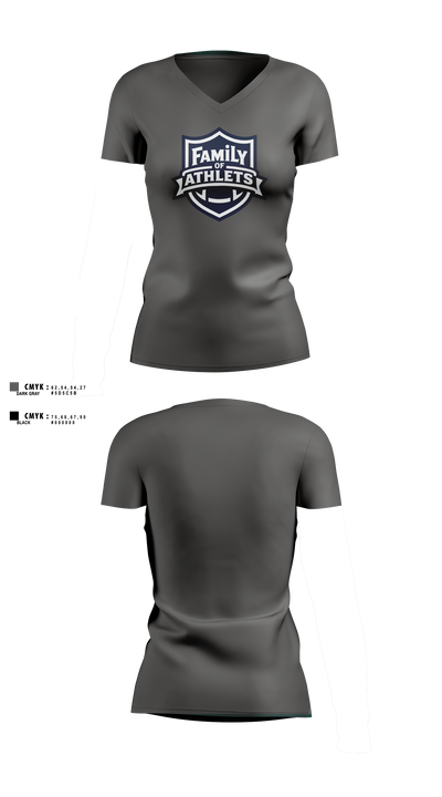 Family Of Athletes Women's Short Sleeve V-neck Shirt - 3