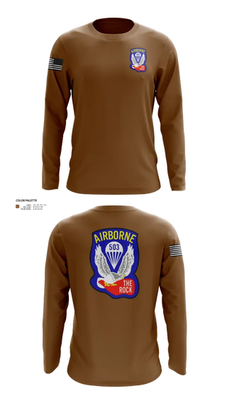 Long Sleeve Performance Shirt, 1st Battalion 503rd Infantry Regiment, , Teamtime, Team time, sublimation, custom sports apparel, team uniforms, spirit wear, spiritwear, sports uniforms, custom shirts, team store, custom team store, fundraiser sports, apparel fundraiser