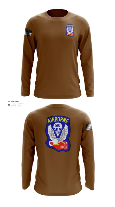 1st Battalion 503rd Infantry Regiment 53542236 Long Sleeve Performance Shirt 21