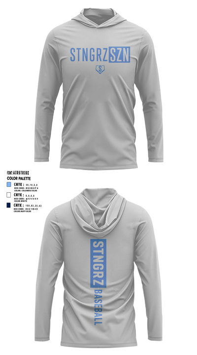 GS Baseball Long Sleeve Hooded Sun Shirt - 5