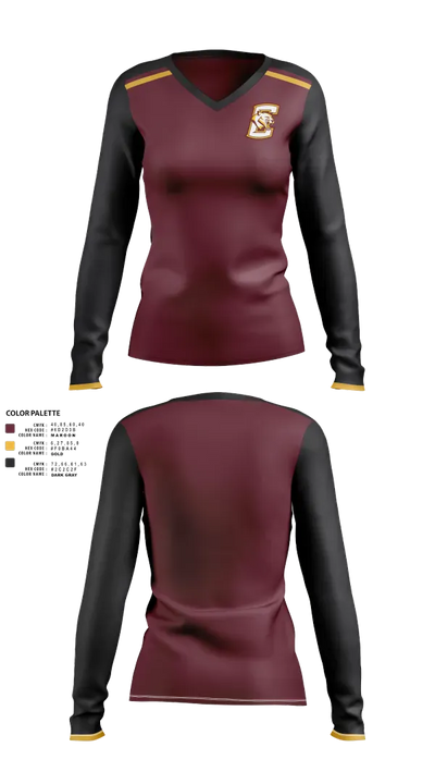 Conestoga 60950782 Women's Long Sleeve V-neck Shirt - 21