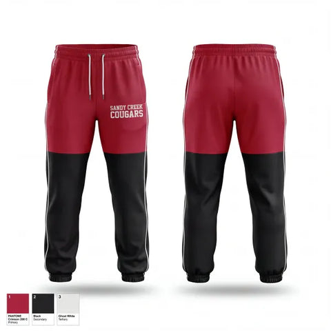 Sweatpants, Sandy Creek Cougars, Softball, Teamtime, Team time, sublimation, custom sports apparel, team uniforms, spirit wear, spiritwear, sports uniforms, custom shirts, team store, custom team store, fundraiser sports, apparel fundraiser