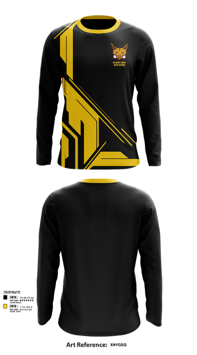 Gilbert Sena High School 69479468 Long Sleeve Performance Shirt 51