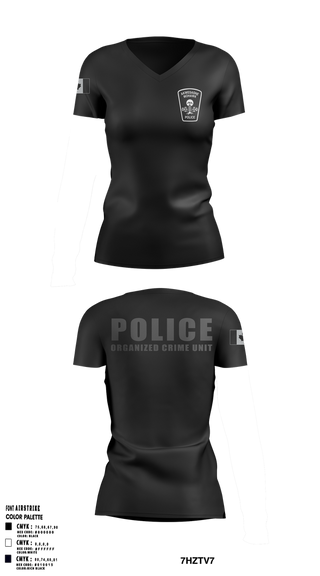 Womens Short Sleeve Vneck Shirt, , Police, Teamtime, Team time, sublimation, custom sports apparel, team uniforms, spirit wear, spiritwear, sports uniforms, custom shirts, team store, custom team store, fundraiser sports, apparel fundraiser