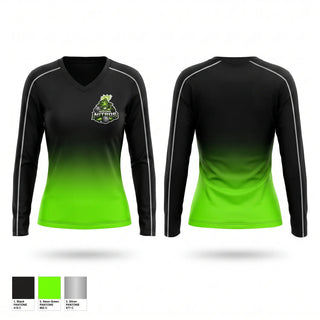Womens Long Sleeve Vneck Shirt, Nishna Nitros, Men's Basketball, Teamtime, Team time, sublimation, custom sports apparel, team uniforms, spirit wear, spiritwear, sports uniforms, custom shirts, team store, custom team store, fundraiser sports, apparel fundraiser