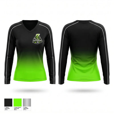 Nishna Nitros Women's Long Sleeve V-neck Shirt - 1