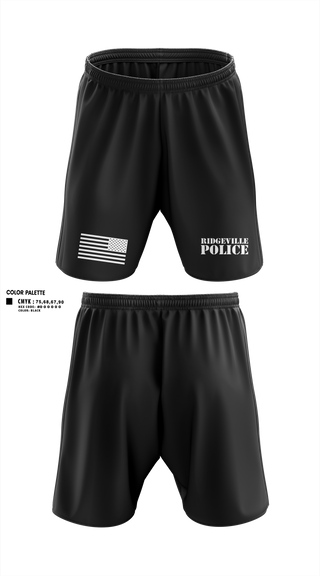 Athletic Shorts With Pockets, Ridgeville Police, Police, Teamtime, Team time, sublimation, custom sports apparel, team uniforms, spirit wear, spiritwear, sports uniforms, custom shirts, team store, custom team store, fundraiser sports, apparel fundraiser