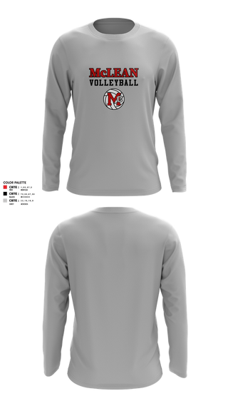 Long Sleeve Performance Shirt, McLean High School Boys Volleyball, Men's Volleyball, Teamtime, Team time, sublimation, custom sports apparel, team uniforms, spirit wear, spiritwear, sports uniforms, custom shirts, team store, custom team store, fundraiser sports, apparel fundraiser
