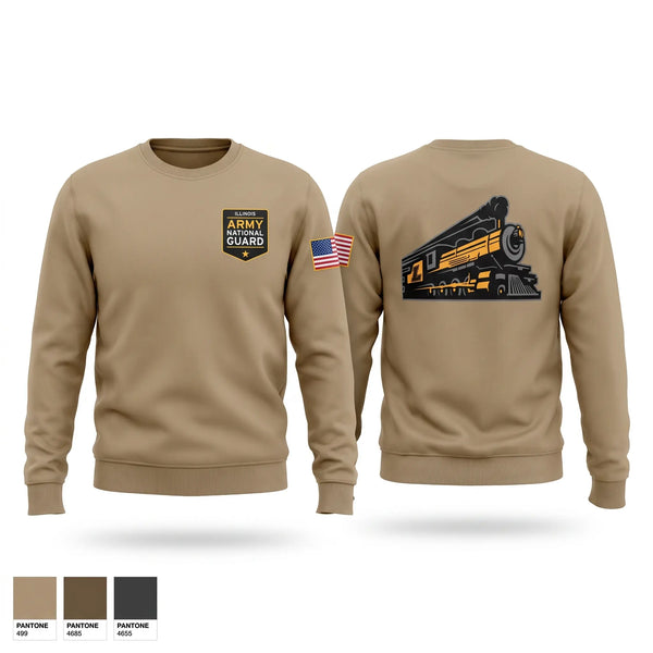 Crew Neck Sweatshirt, Lima Locomotives, Army, Teamtime, Team time, sublimation, custom sports apparel, team uniforms, spirit wear, spiritwear, sports uniforms, custom shirts, team store, custom team store, fundraiser sports, apparel fundraiser