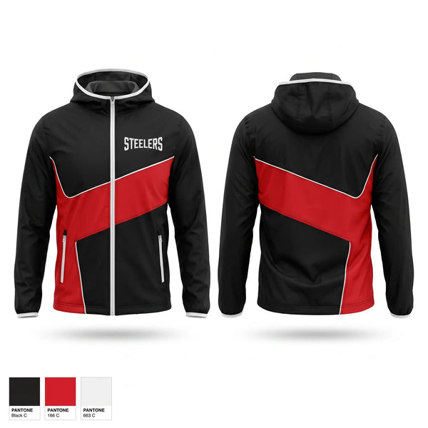 Windbreaker, STEELERS, , Teamtime, Team time, sublimation, custom sports apparel, team uniforms, spirit wear, spiritwear, sports uniforms, custom shirts, team store, custom team store, fundraiser sports, apparel fundraiser