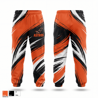 Sweatpants, Astros, Baseball, Teamtime, Team time, sublimation, custom sports apparel, team uniforms, spirit wear, spiritwear, sports uniforms, custom shirts, team store, custom team store, fundraiser sports, apparel fundraiser